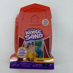 Kinetic Sand Sandy Farm Set 12oz Natural Sand Barn Sensory Toy Molds 6072781